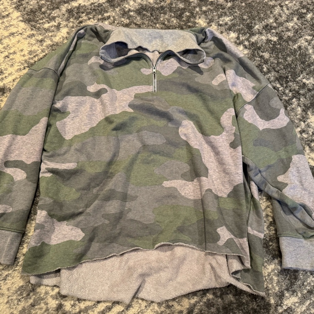 Camouflage Quarter-Zip Hoodie